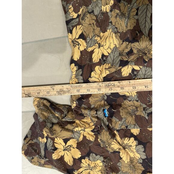 Kavu Men’s Medium Camp Collar Aztec Print Tencel Short Sleeve Button Up Floral - Picture 5 of 7